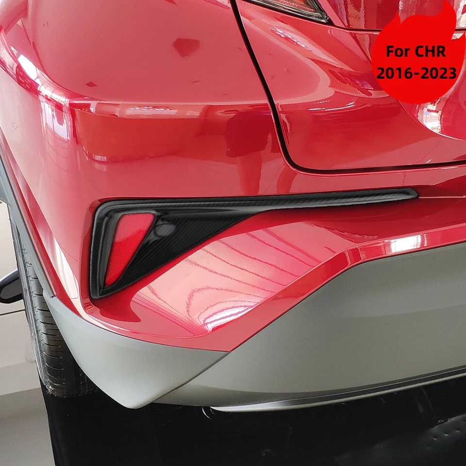 Automobil zadný nárazník hmlové svetlo kryt pre Toyota C-HR CHR 2016-2023 ABS Chrome TRIM TRISS LOLDING Ozdobné rámce Doplnky rámu