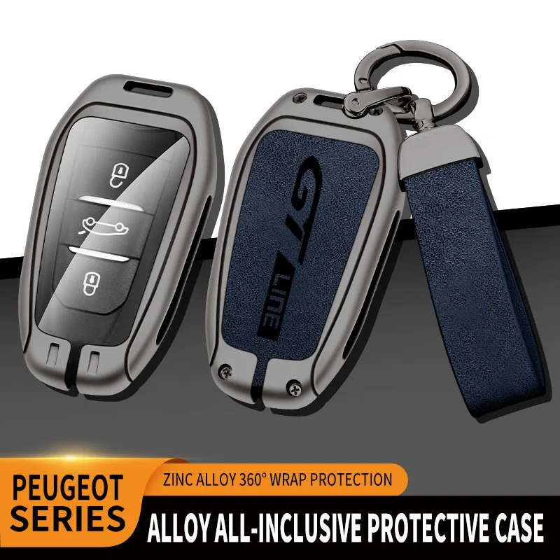 Automobil zink zliatiny diaľkové kľúče kľúča kľúča kovový kov pre kov pre Peugeot GT RCZ 2008 3008 4008 5008 207 208 301 308 408 508 508 607