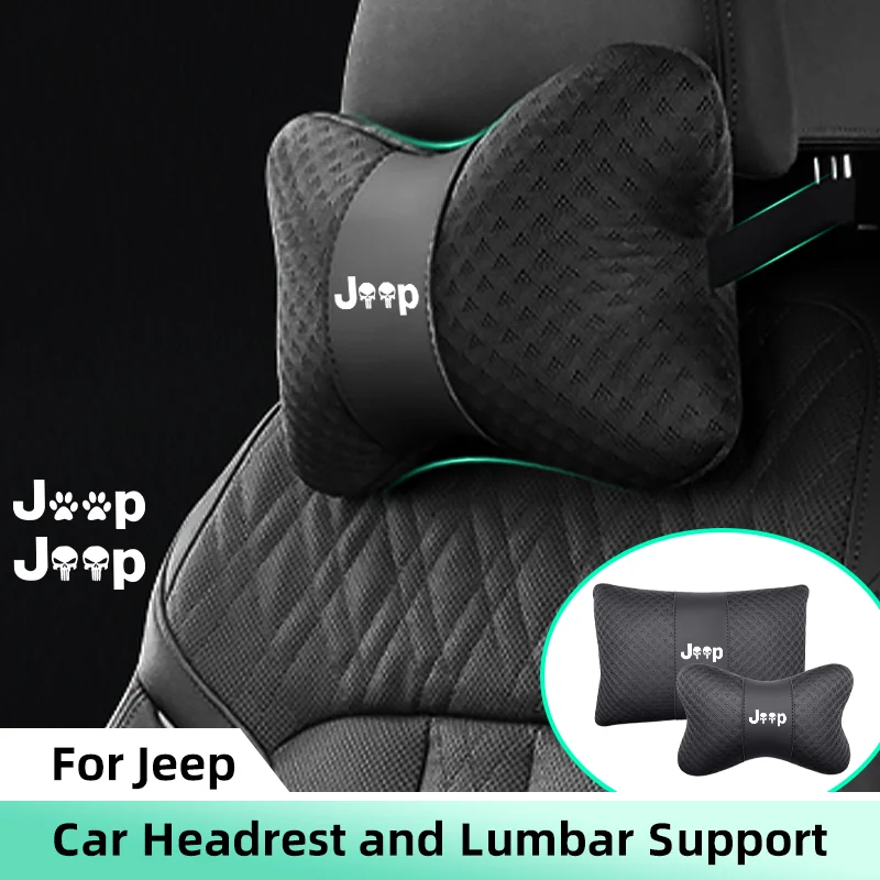 Automobilca Lumbar Support Lumbbar Cushion pre Jeep Renegade Compass Wrangler Jk Jl Automatické vankúšové vankúš