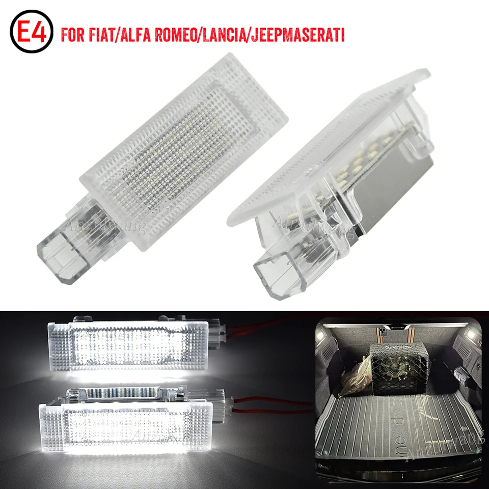 Automobilie LED TRUNK BAT LAMPS pre Fiat 500 500x 500L Argo Panda Grande Punto Compartment Light Interior batožina 51878127 60665239