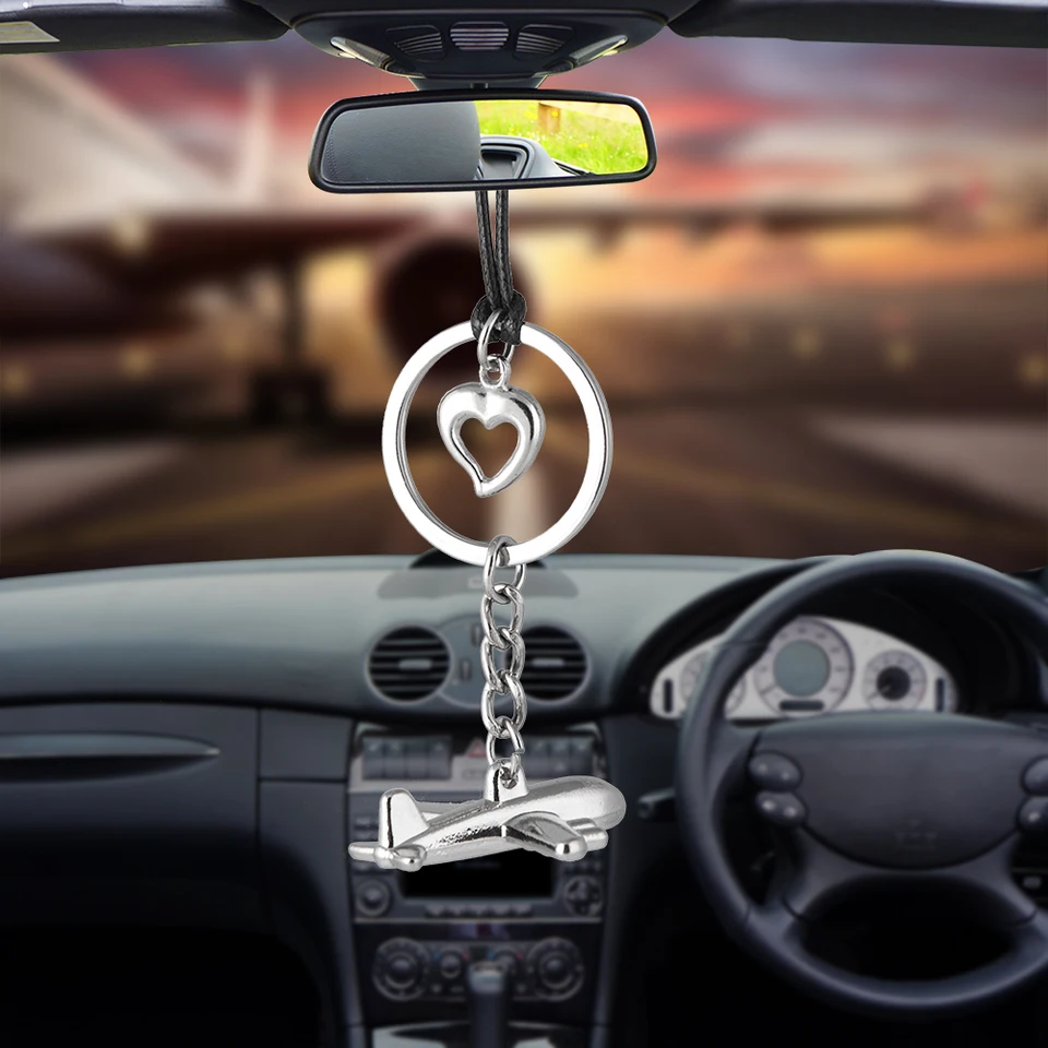 Automobilie lietadlo lietadla s hviezdnymi srdcovými anjelskými ozdobami automobily spätné zrkadlo zavesenie dekorácie Darček