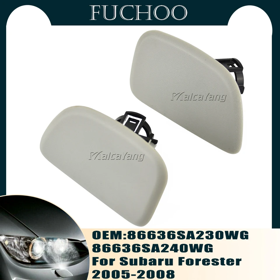 Automobilka vľavo a pravá strana svetlometový svetlometový svetlometový svetlometový kryt čistiace čiapky pre Subaru Forester 2005-2008 86636SA230WG