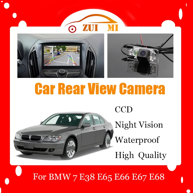 Automobilka Zadná kamera Zadná kamera pre BMW 7 E38 E65 E66 E67 E68 CCD FULL HD Vodotesná parkovacia kamera pre nočné videnie