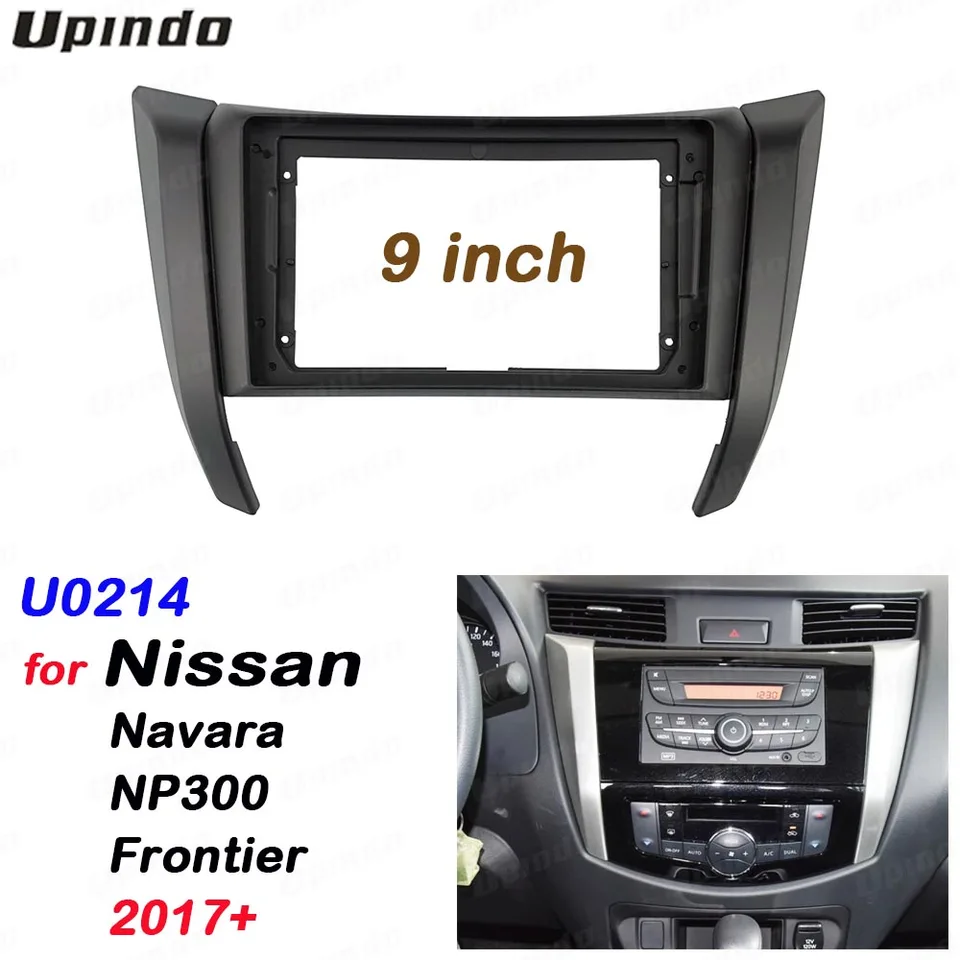 Automobilové doplnky 2 DIN 9 palcov Android Radio Fascia Panel Audio Frame Dash doska Mount Kit pre Nissan Navara NP300 Frontier 2017
