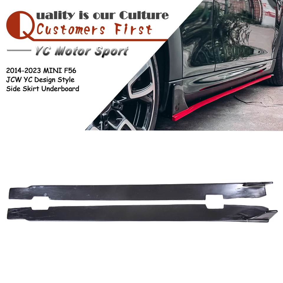 Automobilové doplnky Fiber Glass / uhlíková F56 Bočná sukňa Underboard Fit Fit pre 2022-2023 Mini F56 JCW Bočné sukne