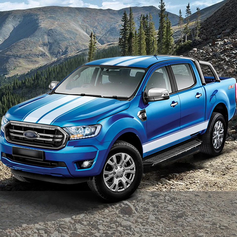 Automobilové dvere strešnej krytiny zadné zadné dvere s dlhým pruhom Grafické vinylové obtisky automatické príslušenstvo pre Ford Ranger 2015 2016 2017 2017 2018