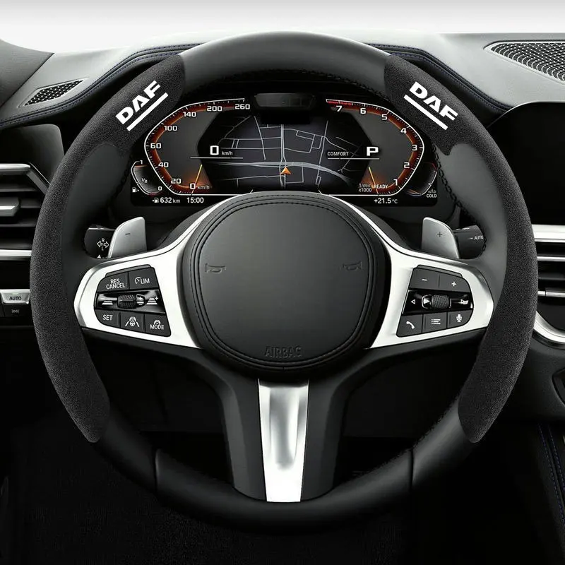Automobilové kožené auto na volant kryt karty kryt karty Non-Slip