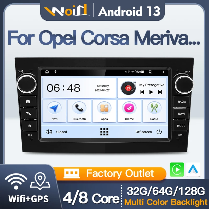 Automobilové multimediálne Android pre Opel Astra Hj 2004 Vectra Vauxhall Antara Zafira Corsa Vivaro Meriva 2Din Player WiFi CarPlay