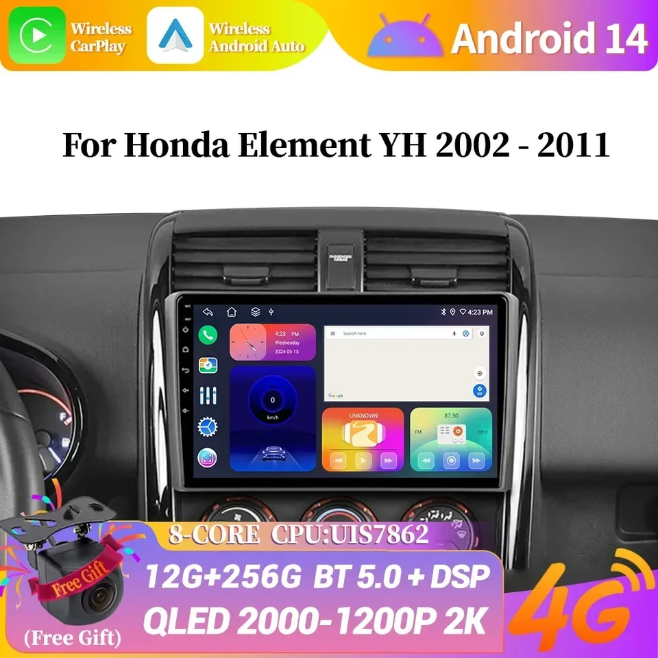 Automobilové multimediálne video GPS pre Honda Element YH 2002-2011 Android 14 Navigácia č.