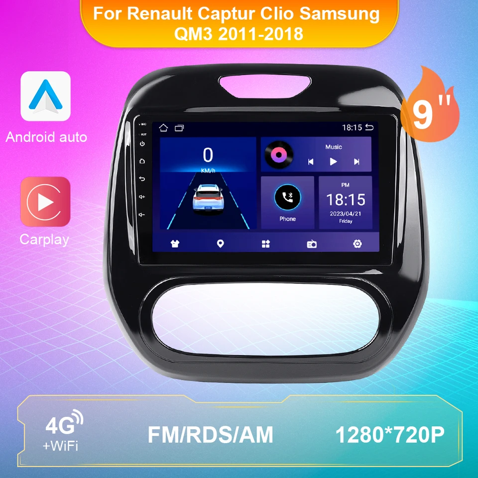 Automobilové multimediálne video prehrávač pre Renault Captur Clio Samsung QM3 2011-2018 Android10 Android Auto CarPlay No 2Din DVD