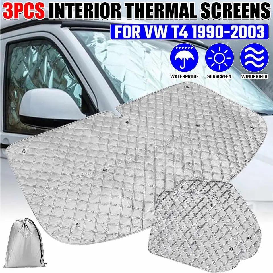 Automobilové okno Sunshade Cover Sun Sun Ofor Protector Ochranné sklo Skladanie Automatického UV ochranu Styling Príslušenstvo pre VW T4 1990-2003