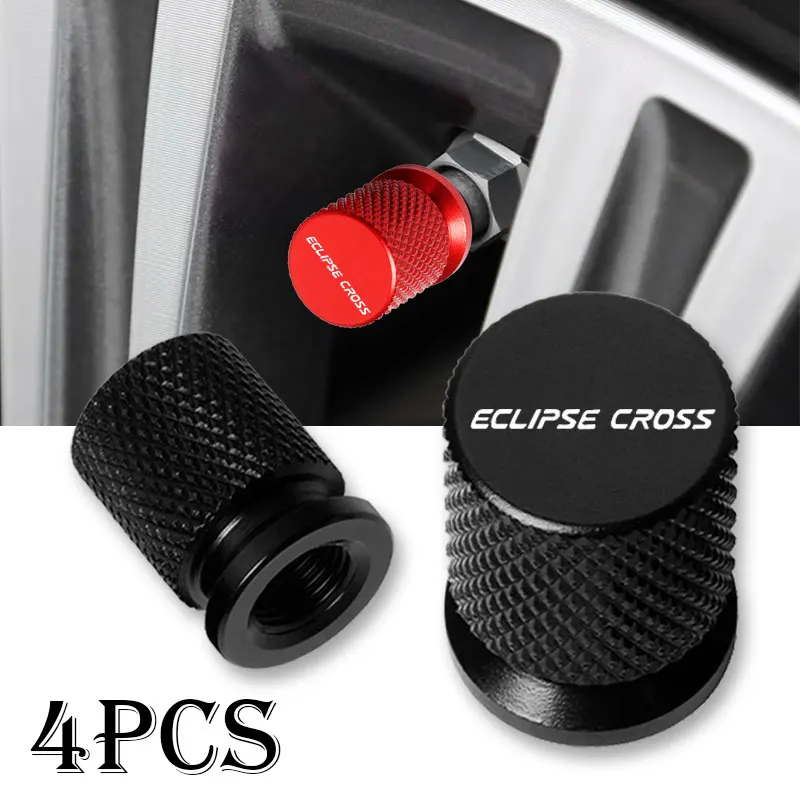 Automobilové pneumatiky Ventil Caps Pneumatiky Pneumatiky Smel Covers Airdust Waterproof 4ks pre Mitsubishi Eclipse Cross Badge Ralli Art