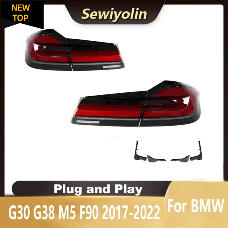 Automobilové príslušenstvo pre BMW G38 ​​G30 LED chvostové svetlá 530 540 M5 F90 2017-2022 Zadné žiarovky DRL Plug and Play Blikajúce riadenie 2ks/set