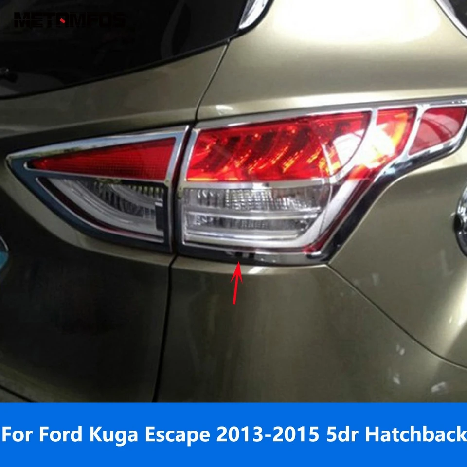 Automobilové príslušenstvo pre Ford Kuga Escape 2013 2014 2015 5DR Hatchback Exterior Chrome Chrome zadné svetlo svietidlo TRIM TRIST Taillight Protector