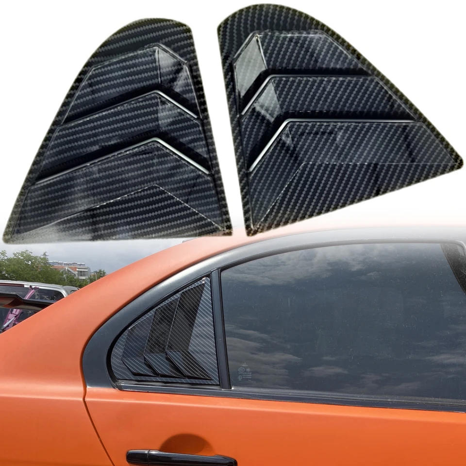 Automobilové príslušenstvo pre Mitsubishi Lancer 2008-2016 ABS Exteriér Zadné bočné okenné žalúzie Runyrs Racks Cover Tink 2ks