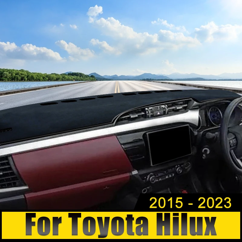 Automobilové príslušenstvo pre Toyota Hilux 2015 2016 2017 2018 2019 2020 2021 2022 2023 Kryt prístrojovej dosky Vyhnite sa kobercami anti-UV ľahkých podložiek