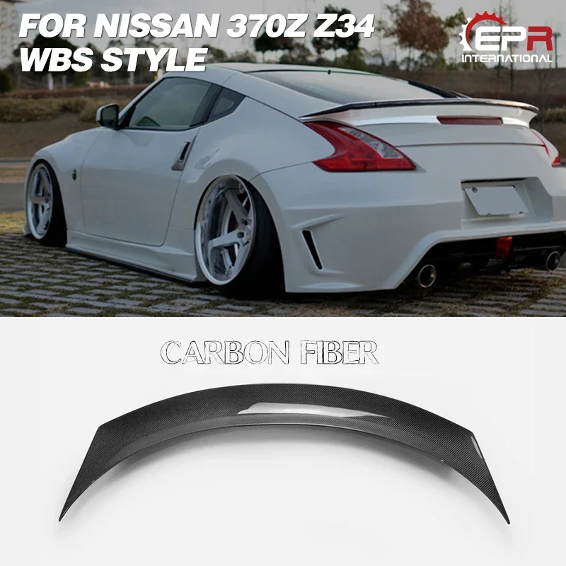 Automobilové príslušenstvo WBS v štýle uhlíkových vlákien Zadný spojler lesklý povrchový povrchový krídlový krídla Splitter Kit pre Nissan 2009 na 370Z Z34