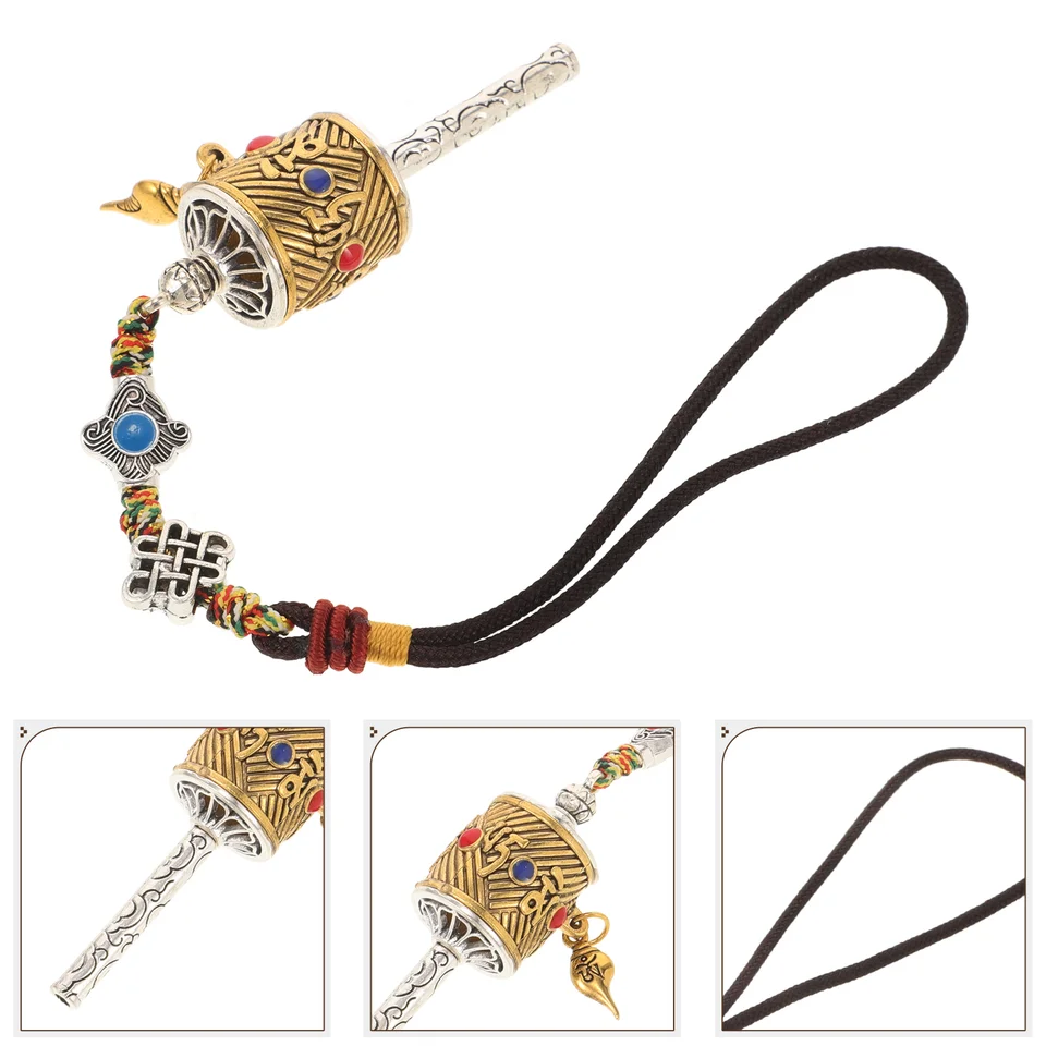 Automobilové príslušenstvo zrkadlo zavesenie feng shui amulet ochrana kúzla Ozdobia modlitebné koleso dekorácie Keychain