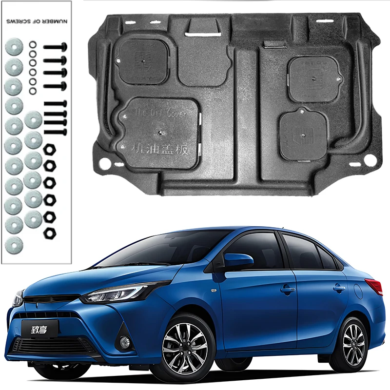 Automobilové príslušenstvo čierna pod motorom strážca bahenná doska Splash Shield Bud Fender Panel Panel pre Toyota Yaris L 2017-2022 1.5L