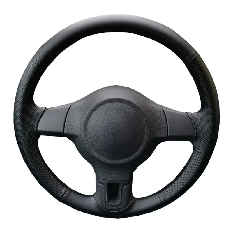 Automobilové príslušenstvo čierna umelá kožená kožená auto na volant obal pre Volkswagen VW Golf 6 MK6 Polo MK5 2010-2013