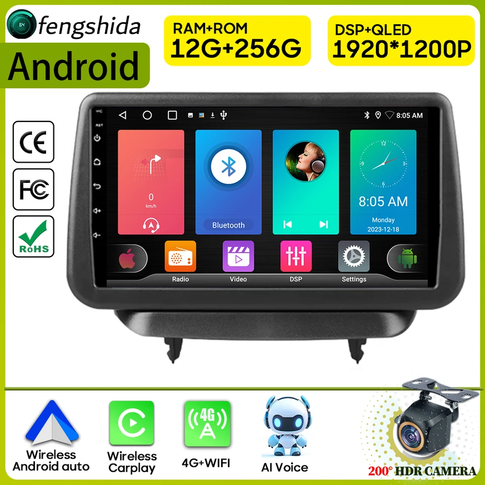 Automobilové rádio CarPlay pre Mazda Mazda2 DJ 2019 - 2024 Navigation GPS Android Auto Multimedia Player Autoradio Stereo 4G WiFi č. 2Din