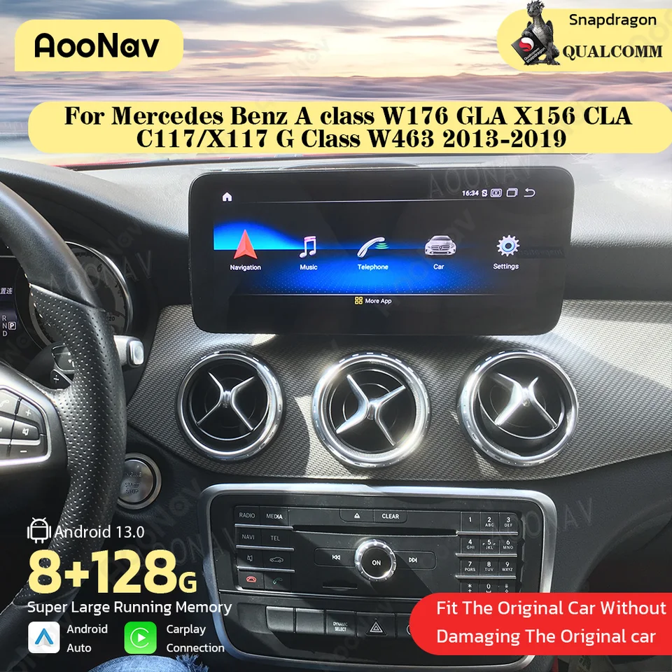 Automobilové rádio pre Mercedes Benz A/G Trieda W176 W463 GLA X156 CLA C117 2013-2019 Android GPS Multimedia Navigation Player Qualcomm