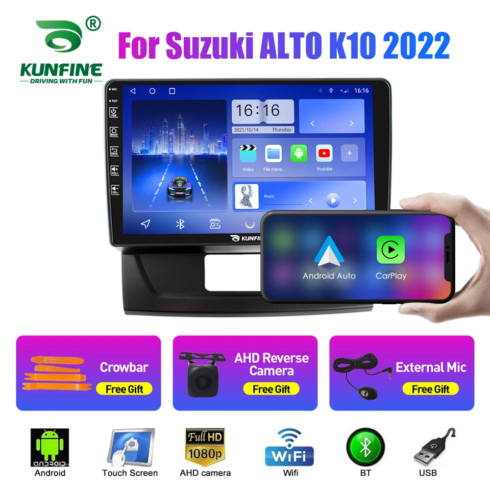 Automobilové rádio pre Suzuki Alto K10 2022 2Din Android Octa Core Car Stereo DVD GPS navigačný hráč Multimedia Android Auto CarPlay