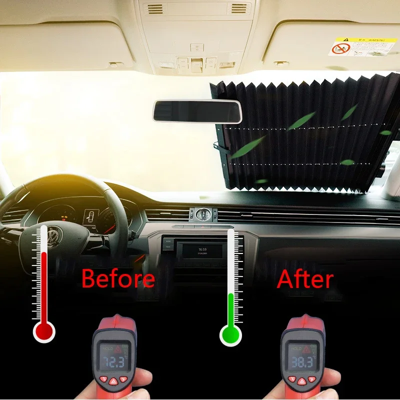 Automobilové slnečné sklo Sunshade Curtain Sunuteľné predné zadné zadné zadné okno Slnečný odtieň Záves UV chránič Film automatické slnečné kryty