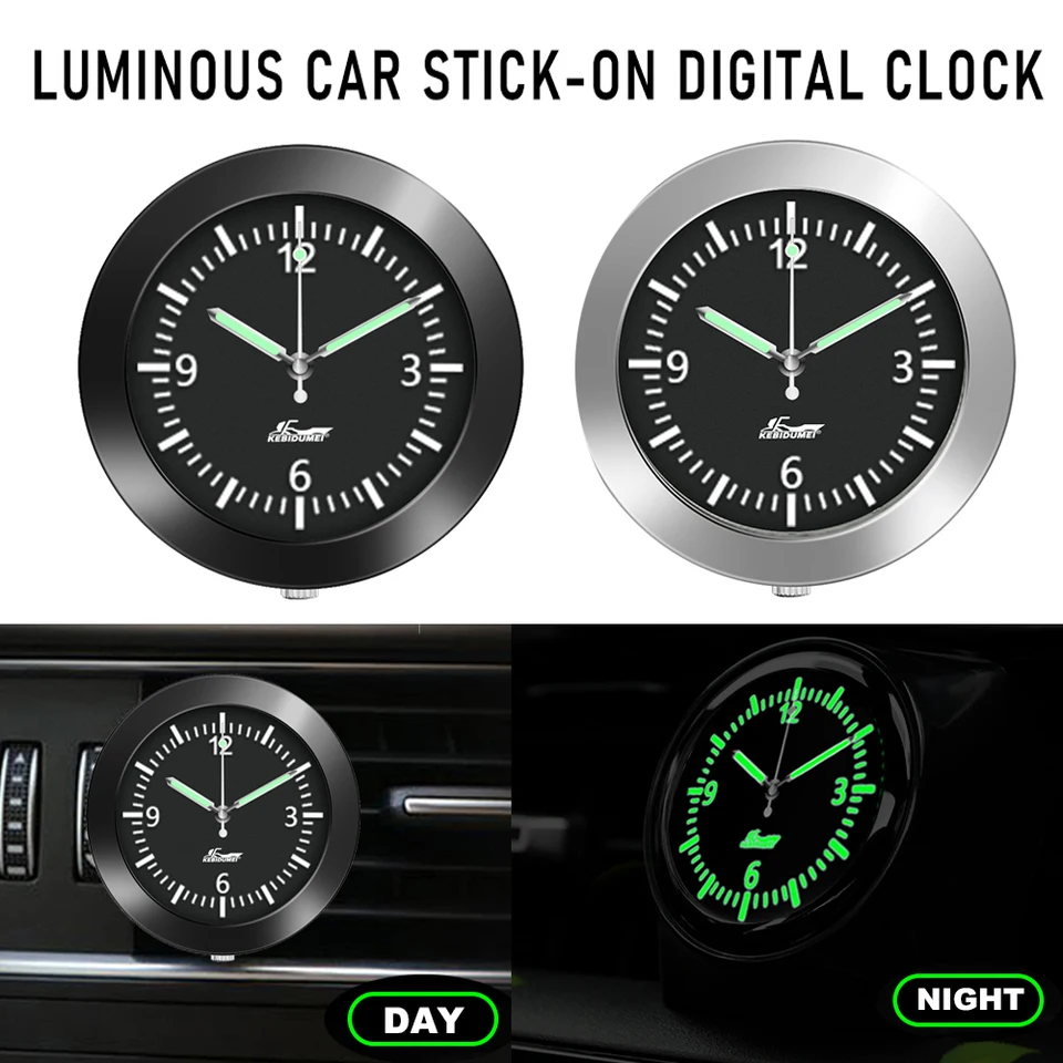 Automobilové svetelné automobily Interné Stick-On Mini Digital Watch Mechanics Quartz Clocks Automatické ozdoby