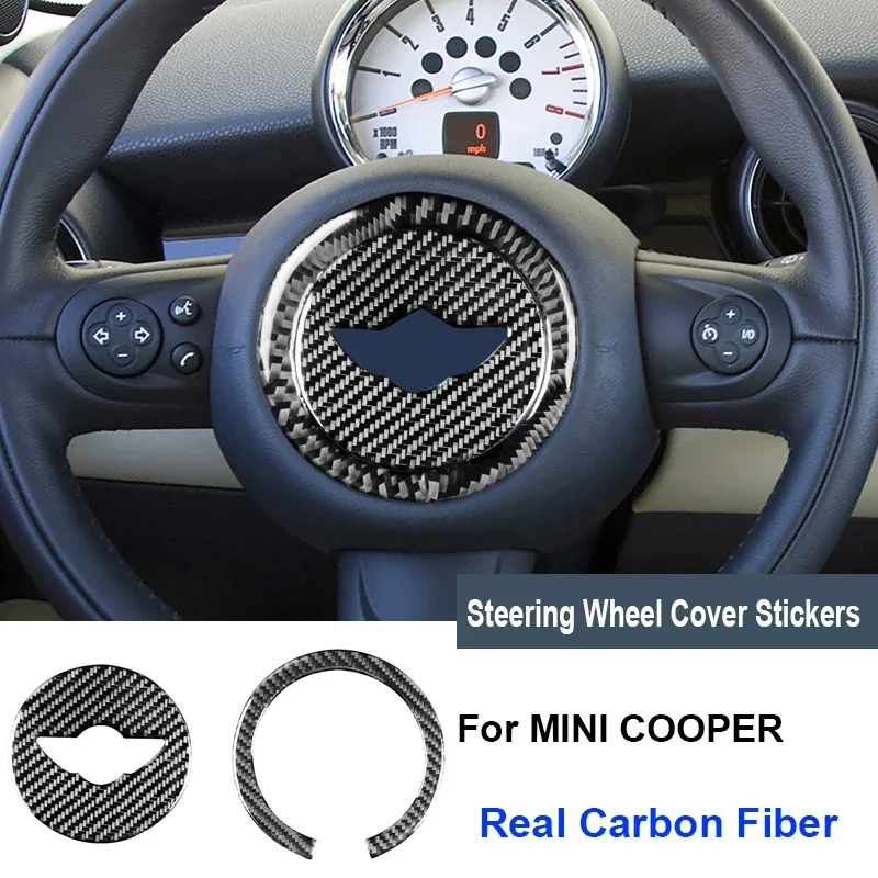 Automobilové vlákno volantu na krytie nálepiek na nálepku interiéru pre Mini Cooper pre Clubman R55 R56 pre Countryman R60