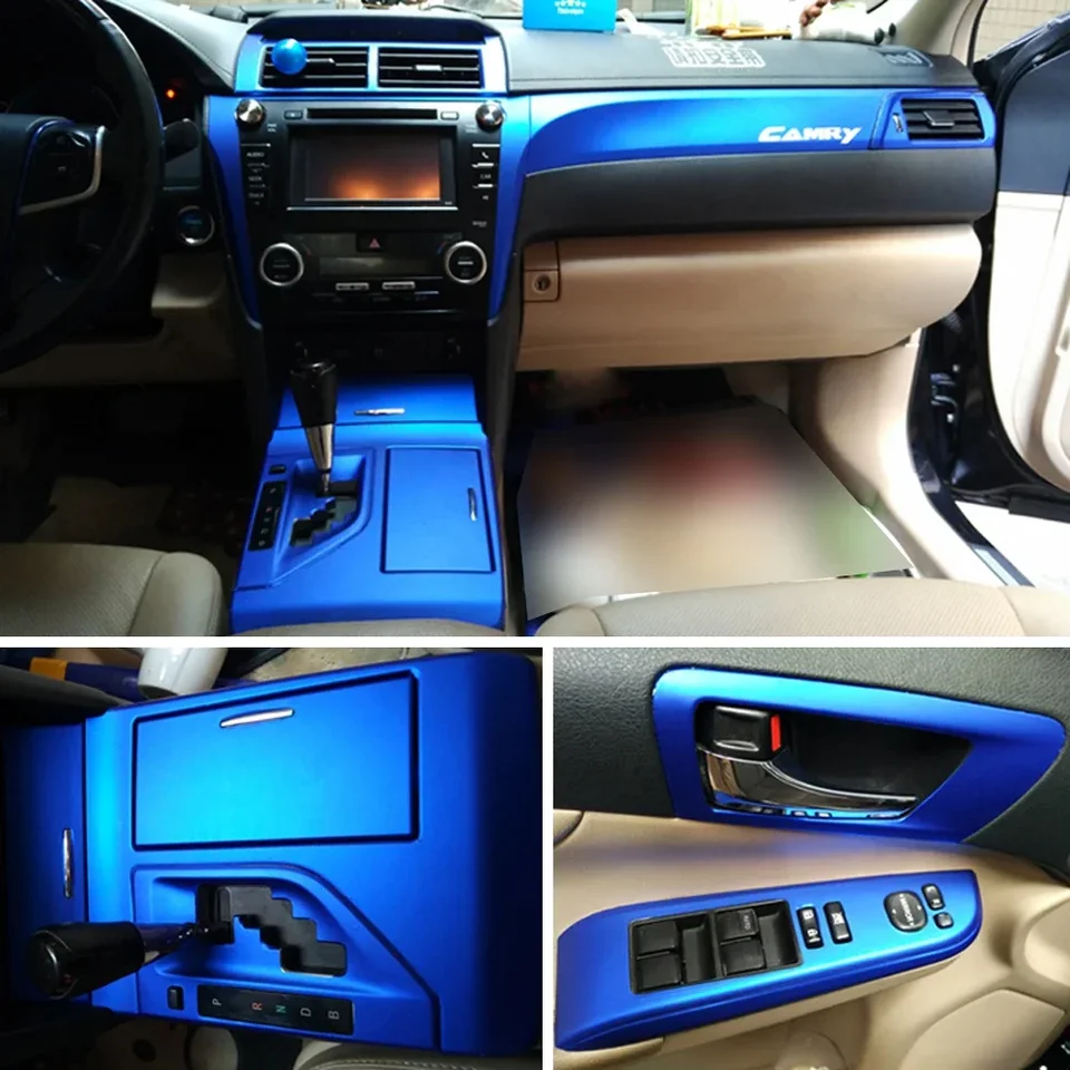 Automobilové vozidlo Consol Console Color Color Color Color Zmeniť nálepky nálepky pre Toyota Camry XV50 2012-2015