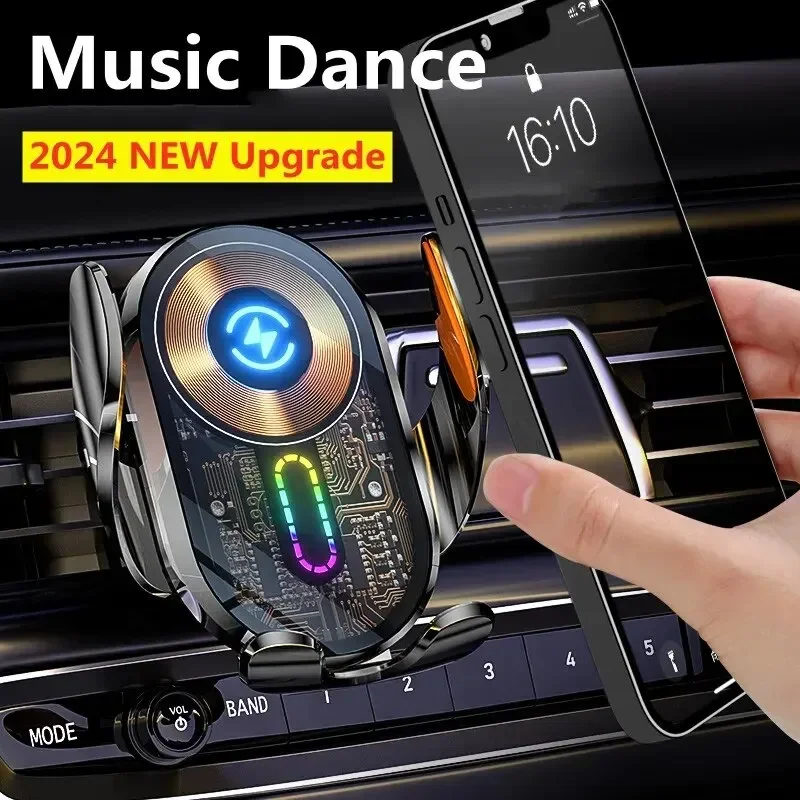 Automobilový bezdrôtový nabíjač Air Držiteľ telefónu Mount 15 W rýchla bezdrôtová nabíjacia stanica pre iPhone 15 14 13 12 11 Samsung Xiaomi
