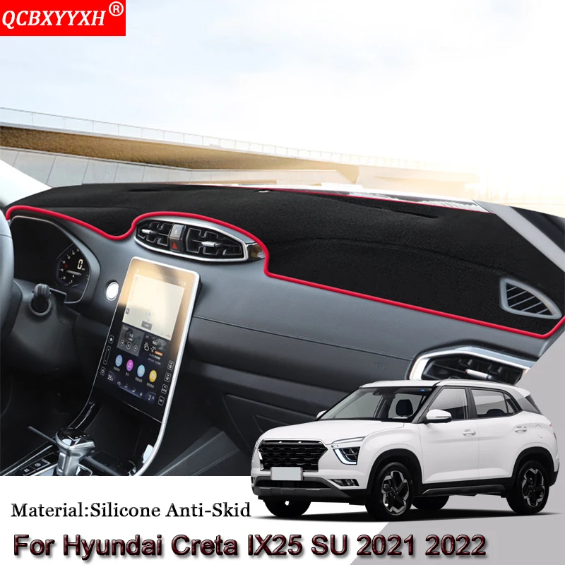 Automobilový dashboard Ochranné rohožke vankúšové vankúše Pad Rose Carpet Mat Cover Account Fit for Hyundai Creta IX25 SU 2021 2022