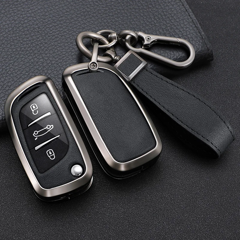 Automobilový diaľkový kryt na kľúče puzdro pre fob pre Peugeot Citroen C1 C2 C3 C4 C5 DS3 DS4 DS5 DS6 CAR STYLING ACTIBLE KEDYCHAIN