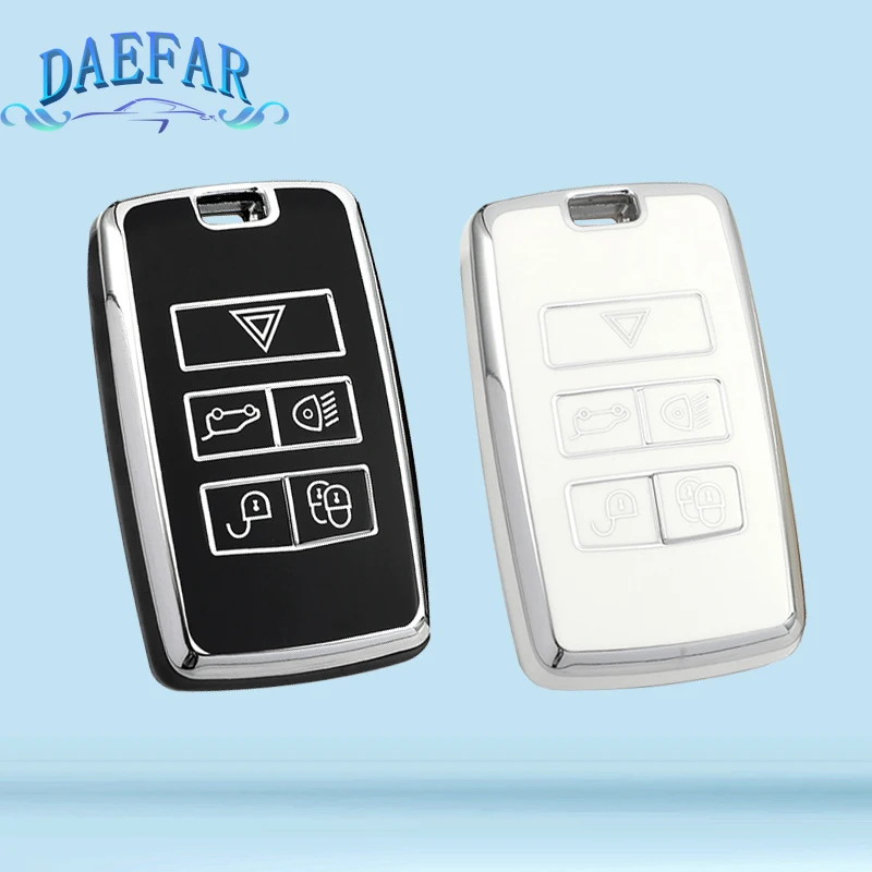 Automobilový diaľkový kryt TPU Kľúčový obal Shell FOB pre Land Rover Range Rover Discovery 5 Sport 2018 2019 pre Jaguar Xel E-Pace Accessories