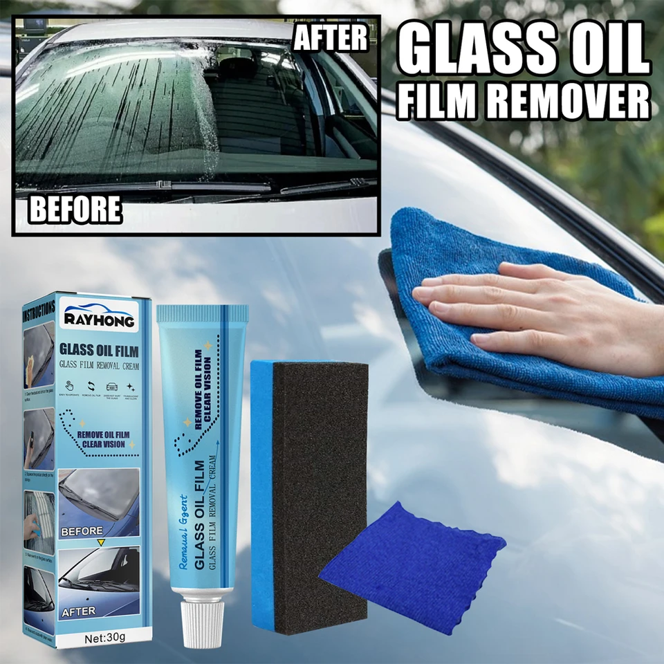 Automobilový film sťahovanie krémový olejový film Remover Cleaning Pasta Pasta Černé sklo čistič stierača automobilu Černé sklo Černé sklo 30G