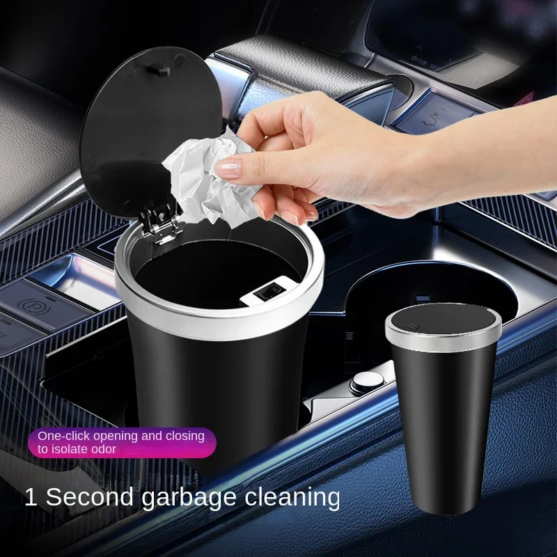 Automobilový interiér Kôš zásobník Prach Organizátor automobil s vreckom na odpadky na odpadky ABS Storage Box Pase Trash môže automatické skladovanie príslušenstva