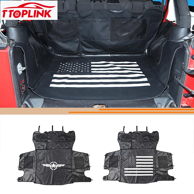 Automobilový interiérový úložný vrecko Zadný kufrový maznáčik pre domáce zviera pre Jeep Wrangler JK 2011-2017
