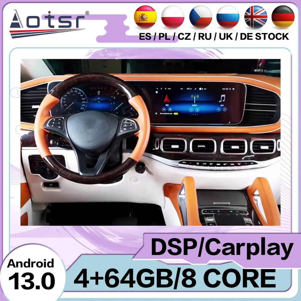 Automobilový multimediálny Android Player pre Mercedes-Benz Vito 2017 2018 2019 2020 2021 2022 2023