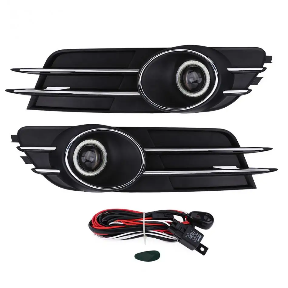Automobilový nárazník Foglight Grille Fog Light Light Set pre Audi A6 C7 2011-2015 Hmlové svetlo Lamp na výmeny závodných mriežiek