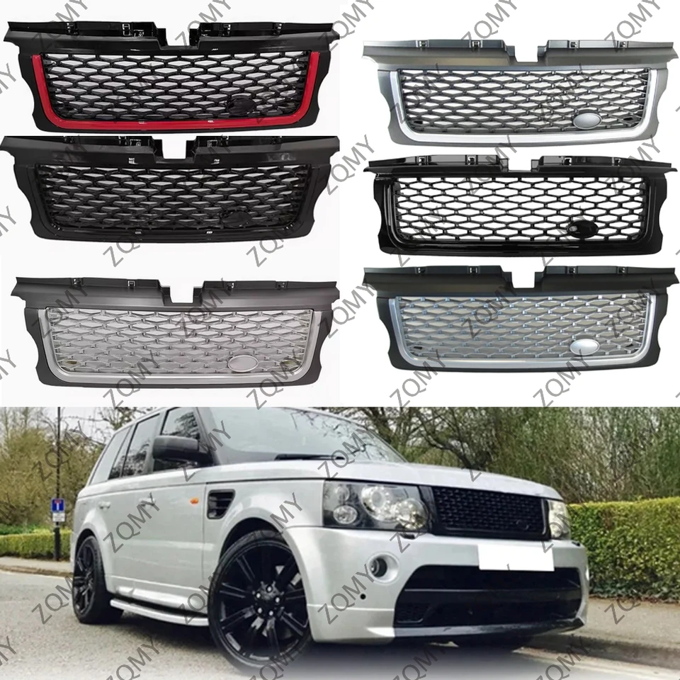Automobilový predný nárazník Grill ABS pre Land Rover Range Rover Sport RRS 2005 2006 2007 2008 2009 Aktualizácia starých modelov na nové modely na nové