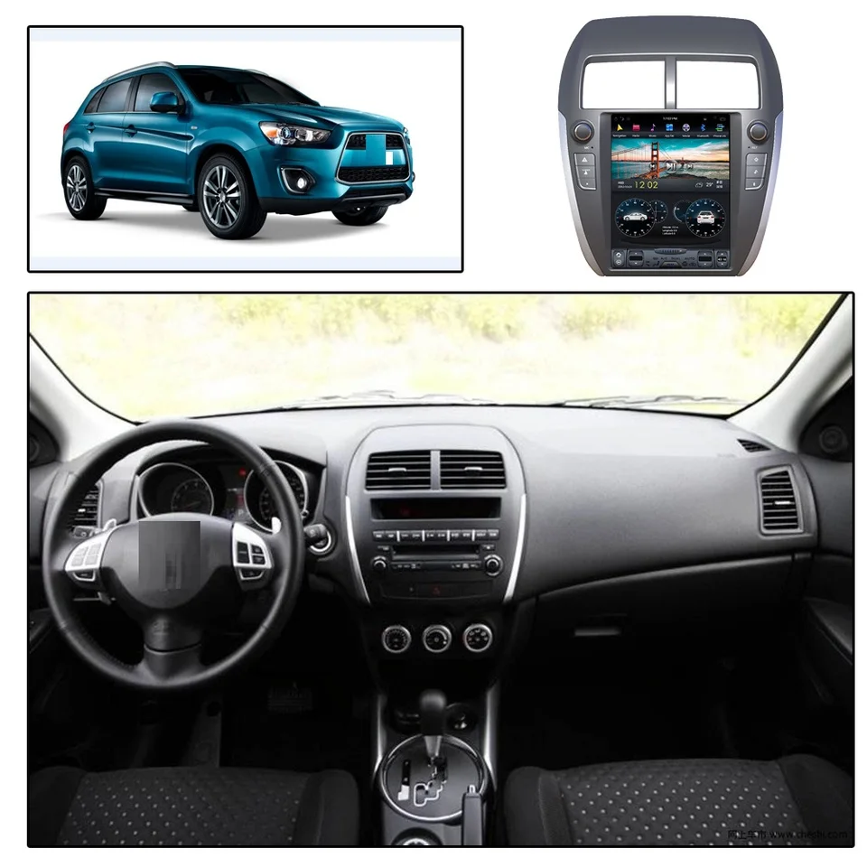 Automobilový rádiový prehrávač GPS navigačné video multimédiá pre Mitsubishi ASX RVR Outlander Sport 2010-2014 Android 13 Tesla Screen Screen