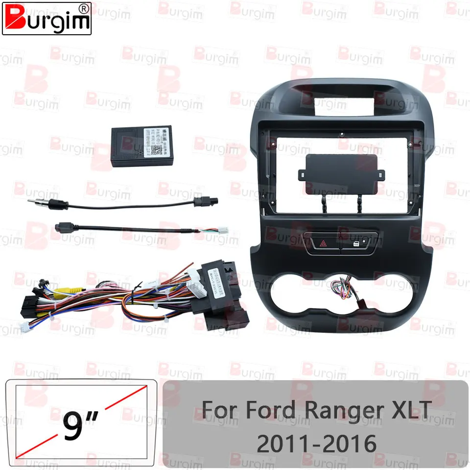 Automobilový rádiový rámec Fascia pre Ford Ranger XLT 2011-2016 9 palcov 2Din stereofónny panel káblového zväzku káblového kábla Canbus Decoder