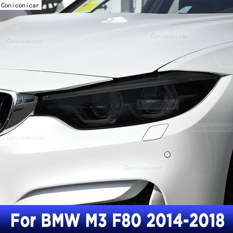 Automobilový svetlomet Tint Anti-Scratch Údeného čierneho ochranného filmu Self Geing TPU TPU pre BMW M3 F80 2014-2018 Príslušenstvo