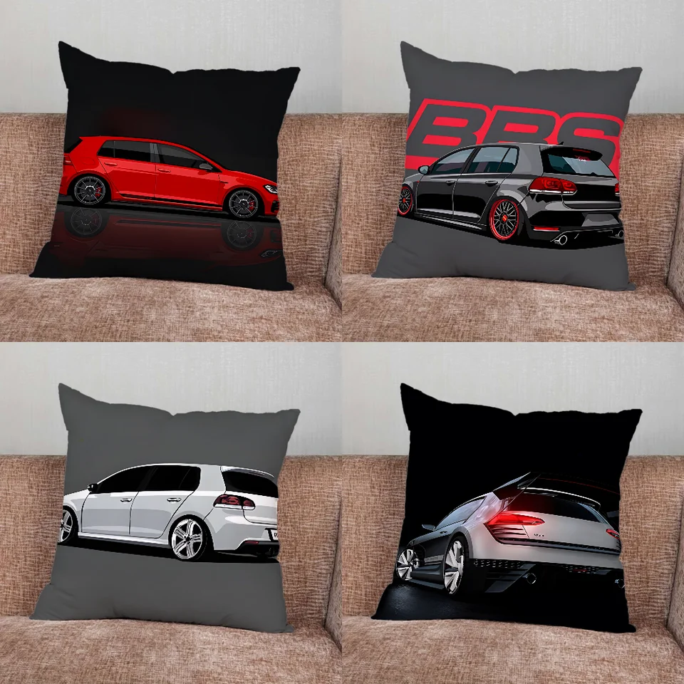 Automobilový šport G-Golf G-GTI vankúš pre domácu spálňu Office dekorácie obývacia izba pohovka vankúšový kryt vankúš Vhodný