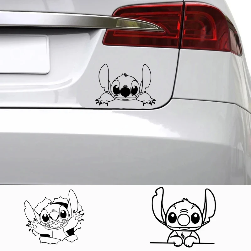 Automobilový štýl vinylová nálepka Stitch vykukuje vaše nálepky pre výzdobu notebook pre notev.