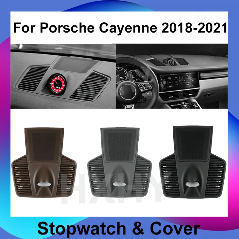 Automobunka Dashboard Stopwwatch Dekorácie Čas pre Porsche Cayenne 2018-2021 Podpora Sport Chrono Center Electronic Electronic Meter