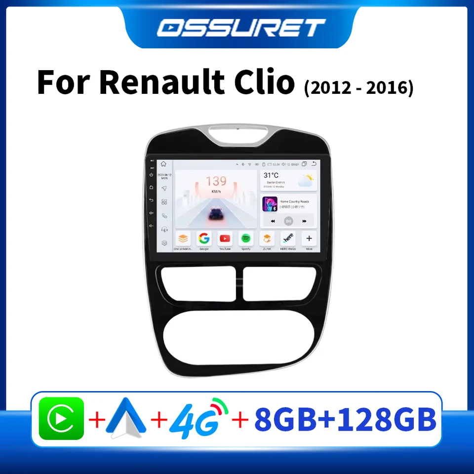 AUTOMÁRNE A Android pre Renault Clio 2012 - 2016 Android Auto Stereo CarPlay Multimedia 7862 Intelligent Screen Screen Player Audio
