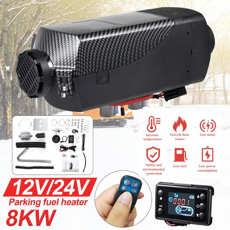 Autonómny 12 V/24 V naftový ohrievač 8 kW s nízkym hlukom Parkovacie ohrievač pre prívesú loď RV pre Websato Eberspacher