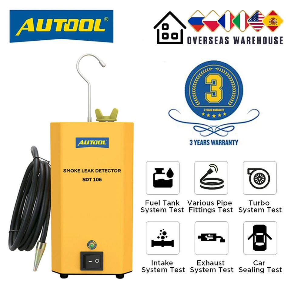Autool SDT106 Fajčí detektor úniku pre automatické automatické potrubie Dymel Diagnostic